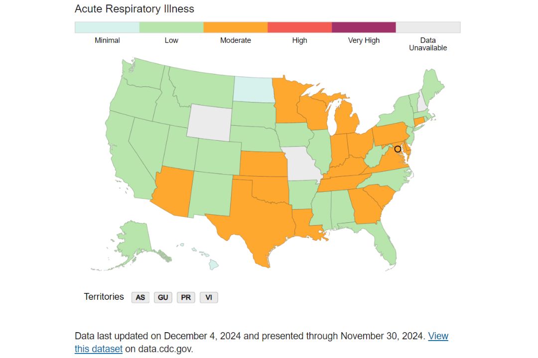 cdc virus map