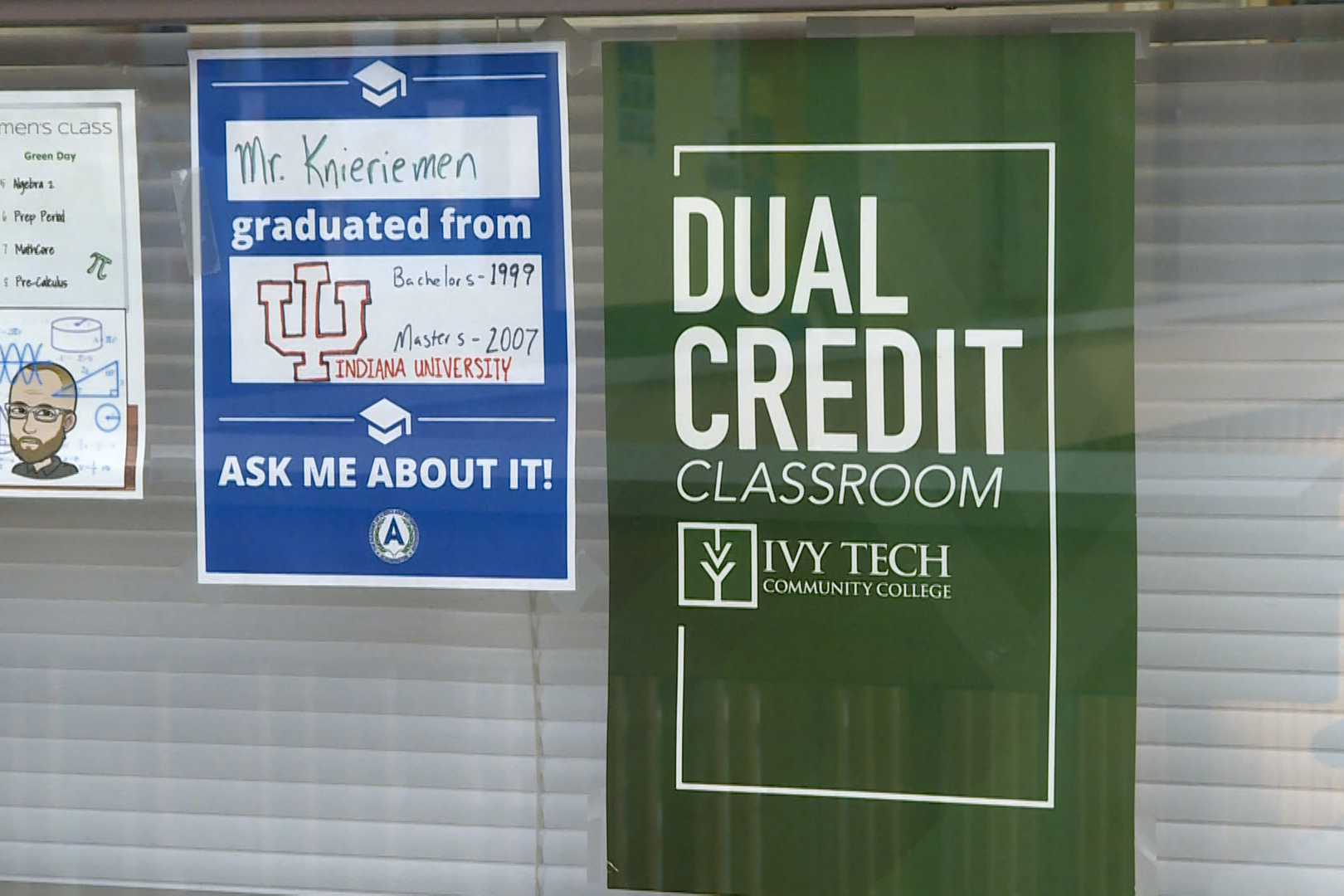 A sign promoting College Core classes at Ivy Tech.