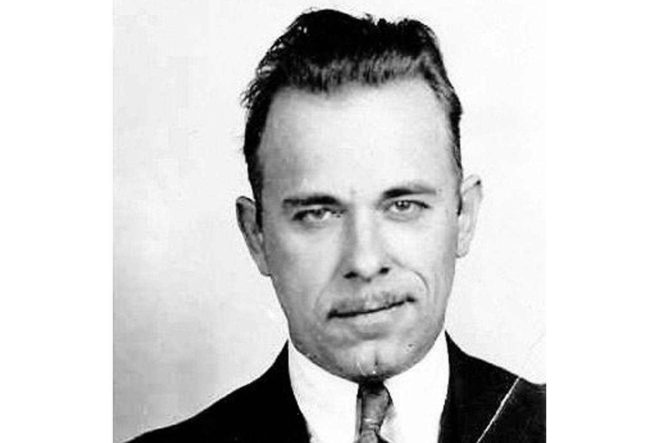 A mugshot of gangster John Dillinger.