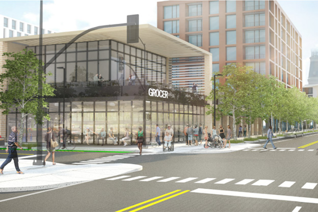 Rendering of what an urban grocer would look like in Columbus
