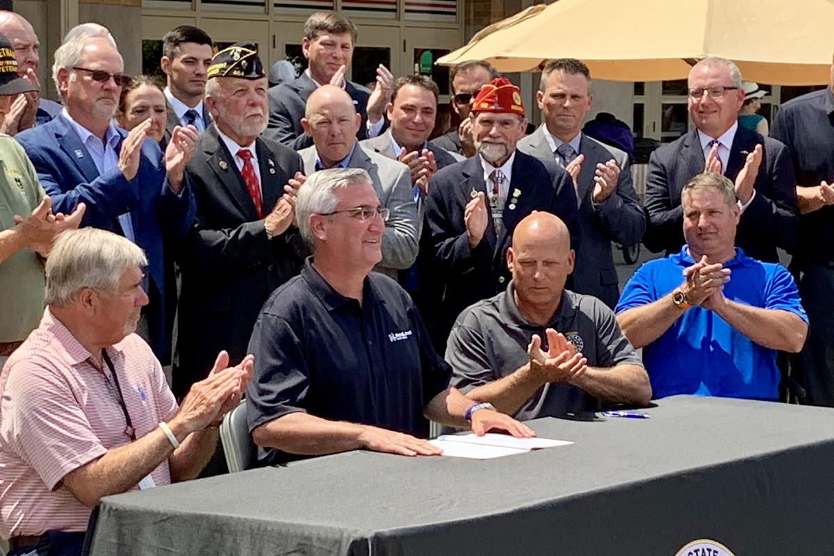 military pension bill signing holcomb