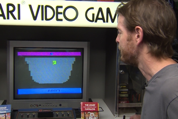 Tod Curtis looks at his E.T. Atari game