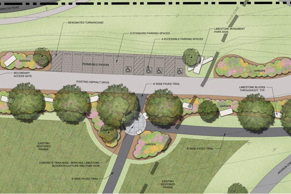 Goat Farm Park plans- parking lot