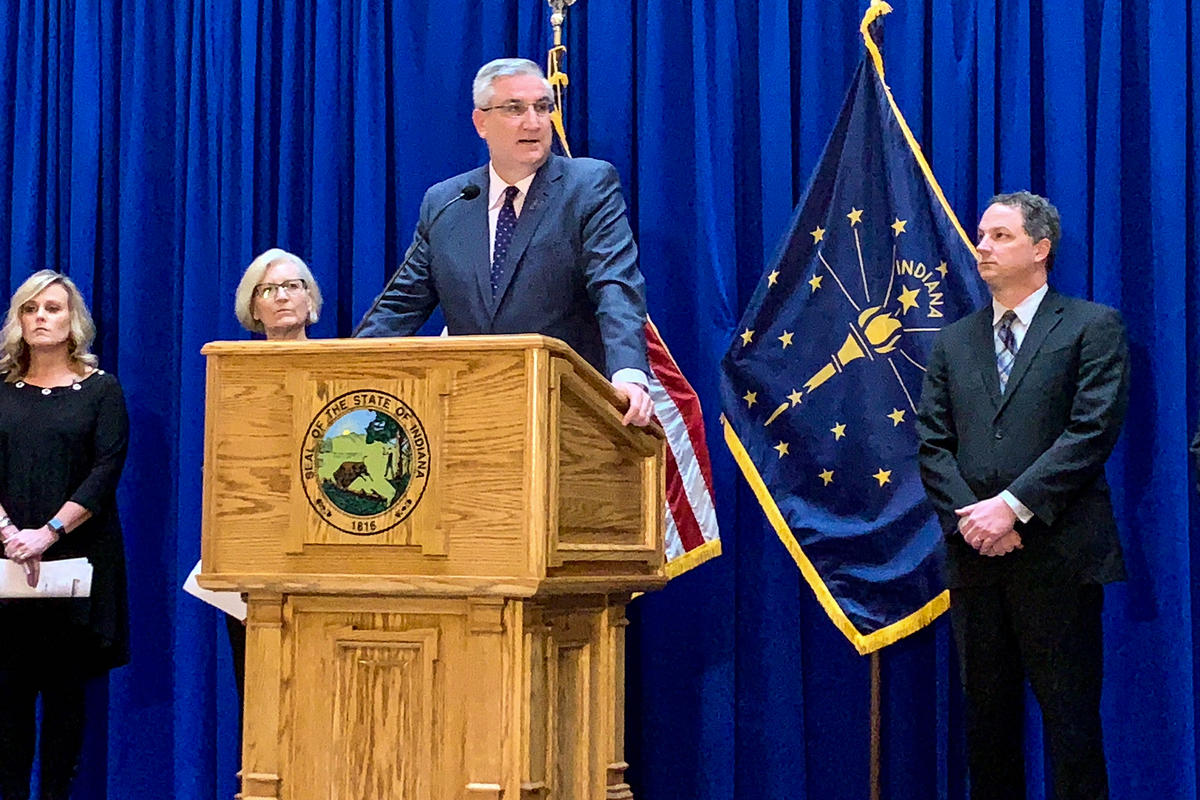 Gov. Eric Holcomb announced a new series of measures aimed at helping those affected by the COVID-19 pandemic.