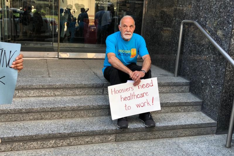 healthcare protestor