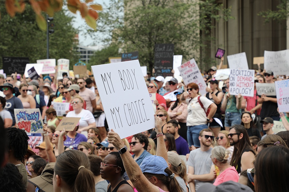 Indianapolis abortion protest WFYI