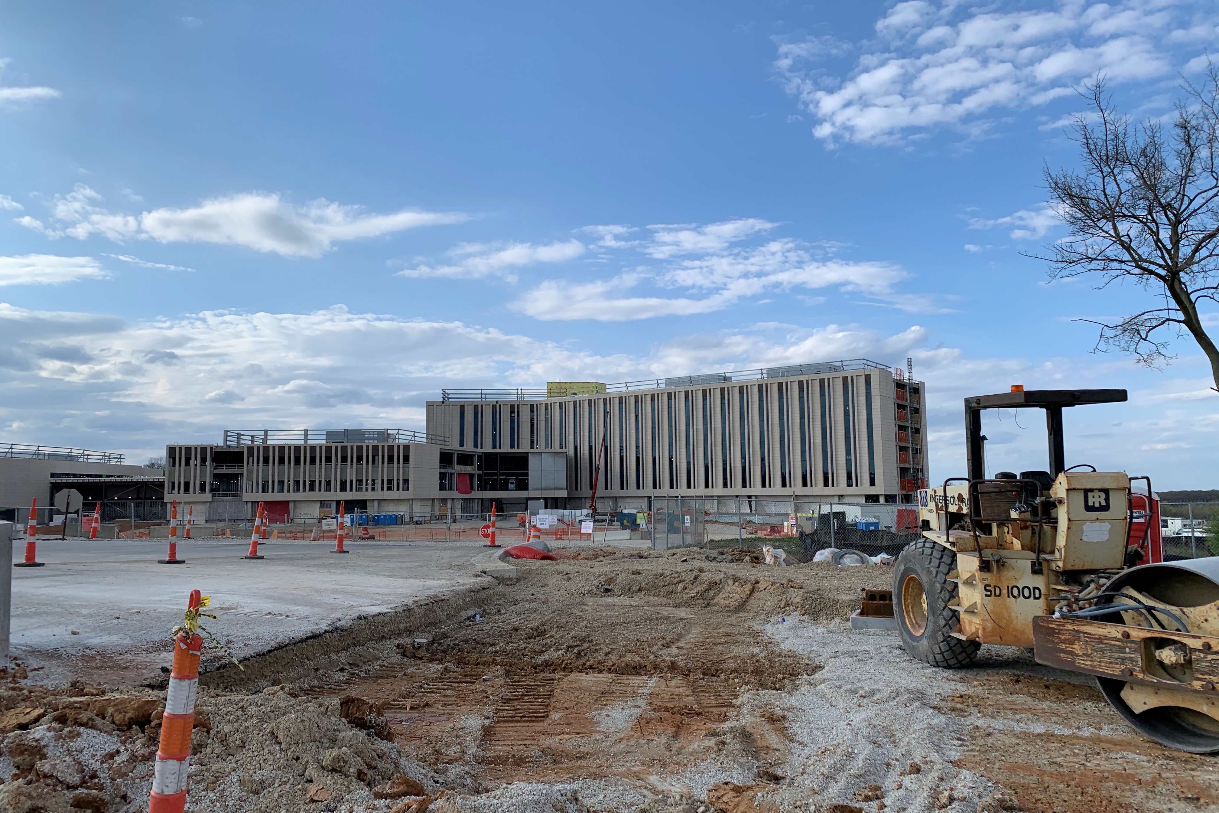 A photo of the new IU Health Bloomington hospital site under construction.