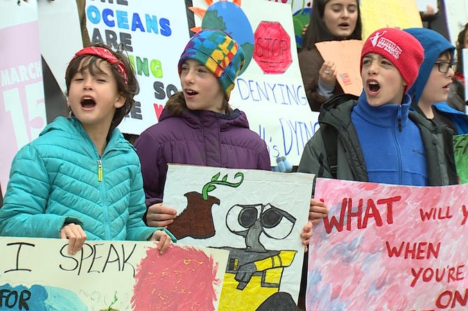 kids at climate march