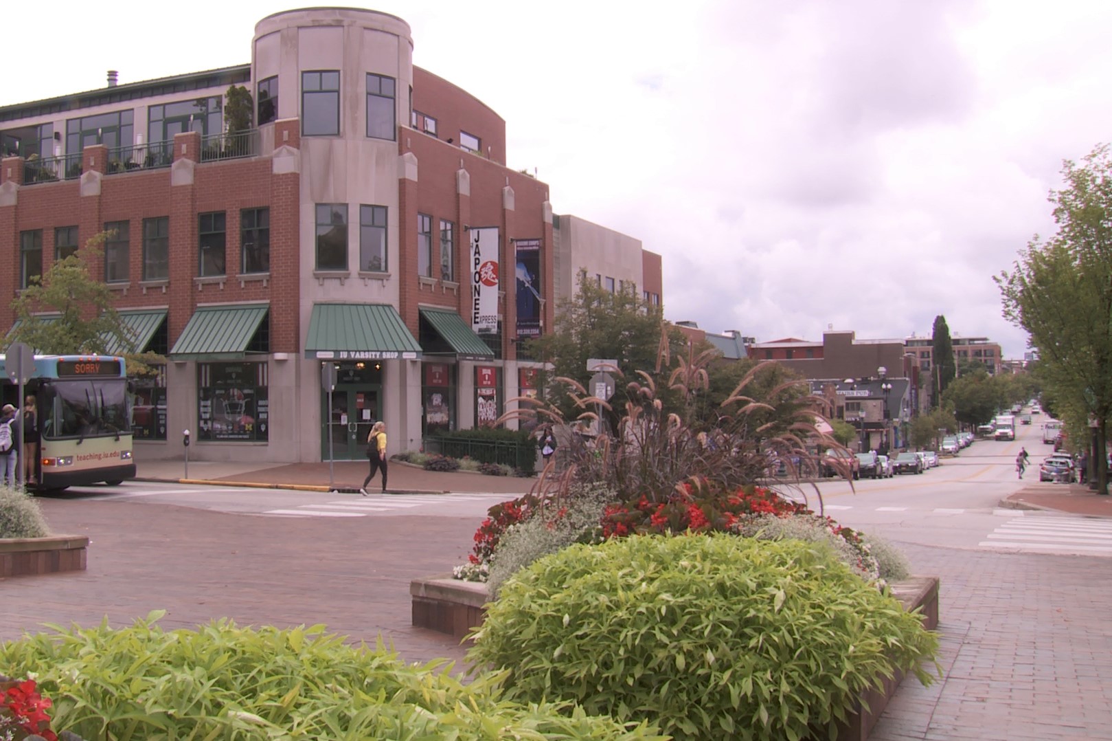 The intersection of Kirkwood and Indiana near IU's campus, August 2019.