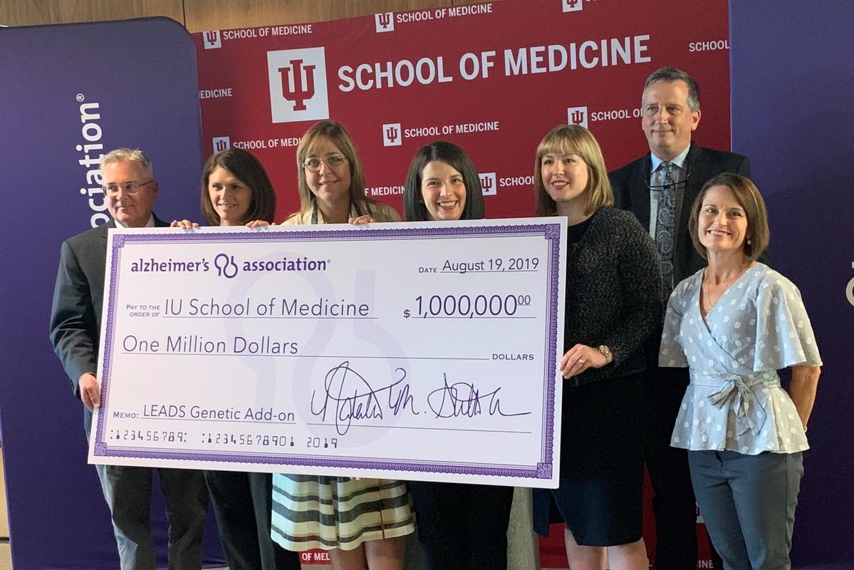 The Alzheimer's Association of Greater Indiana donates funding for the study lead by Indiana University School of Medicine researchers. 