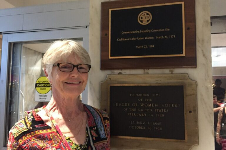 Linda Hanson at the League of Women Voters’ 2018 convention