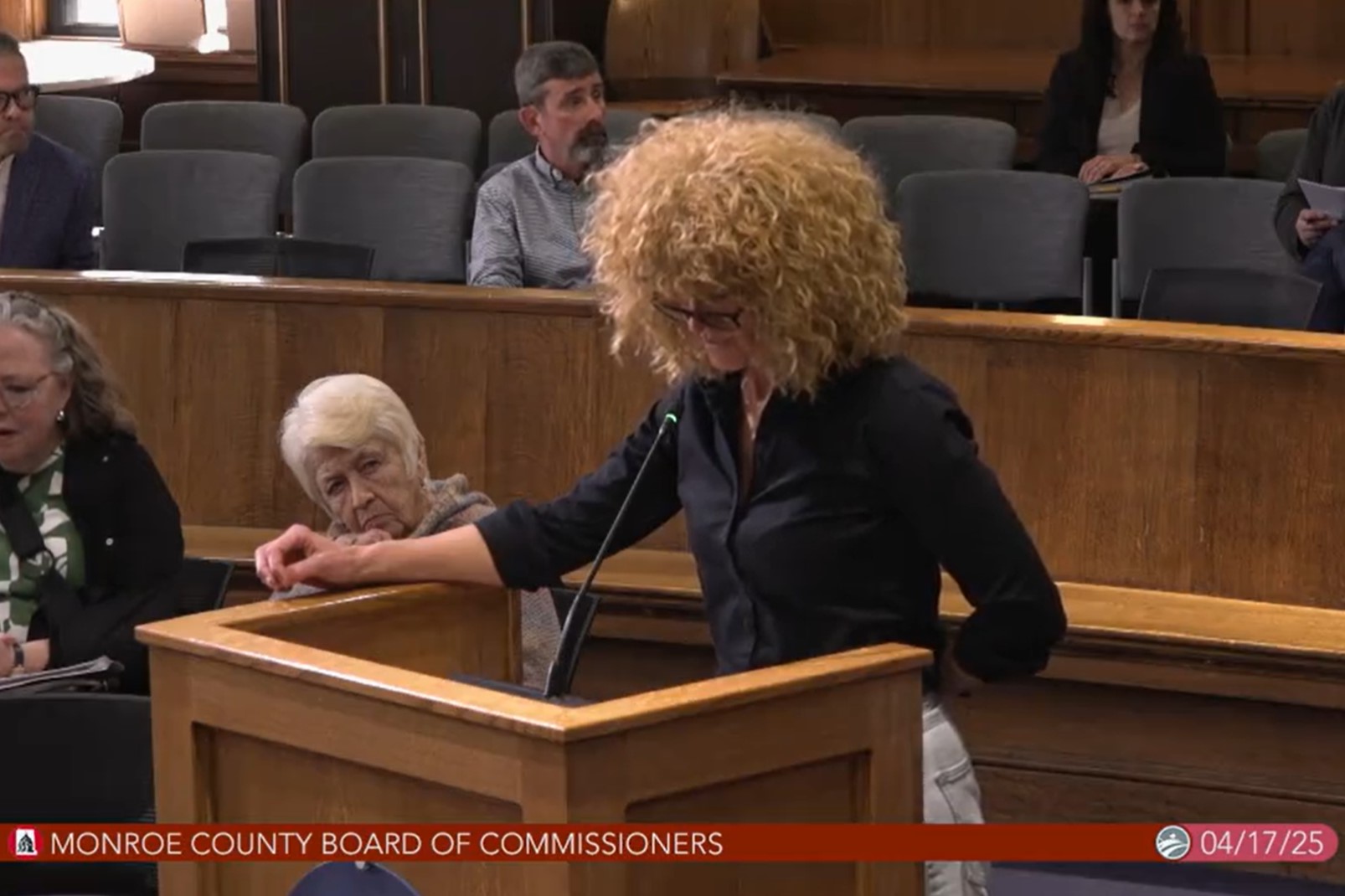 Trimble gave a public statement to the Monroe County Commissioners on April 17.