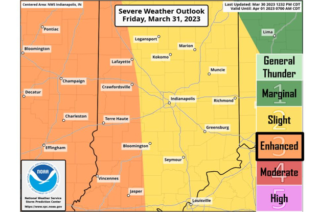 Severe weather possible Friday evening | news - Indiana Public Media