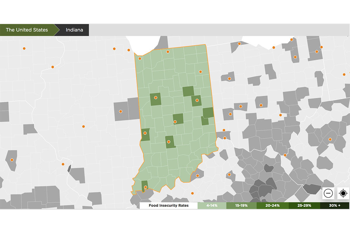 Map the Meal Gap Indiana data