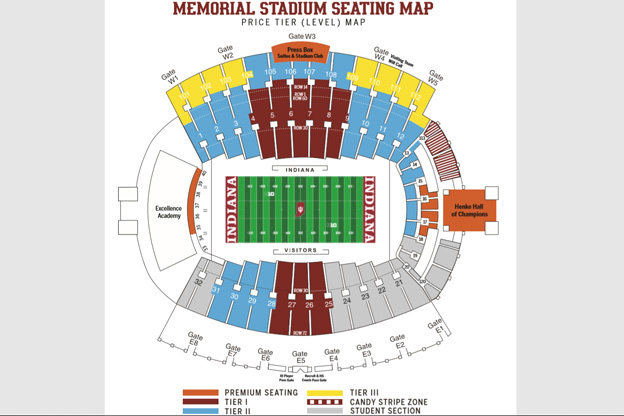 Memorial Stadium seating chart