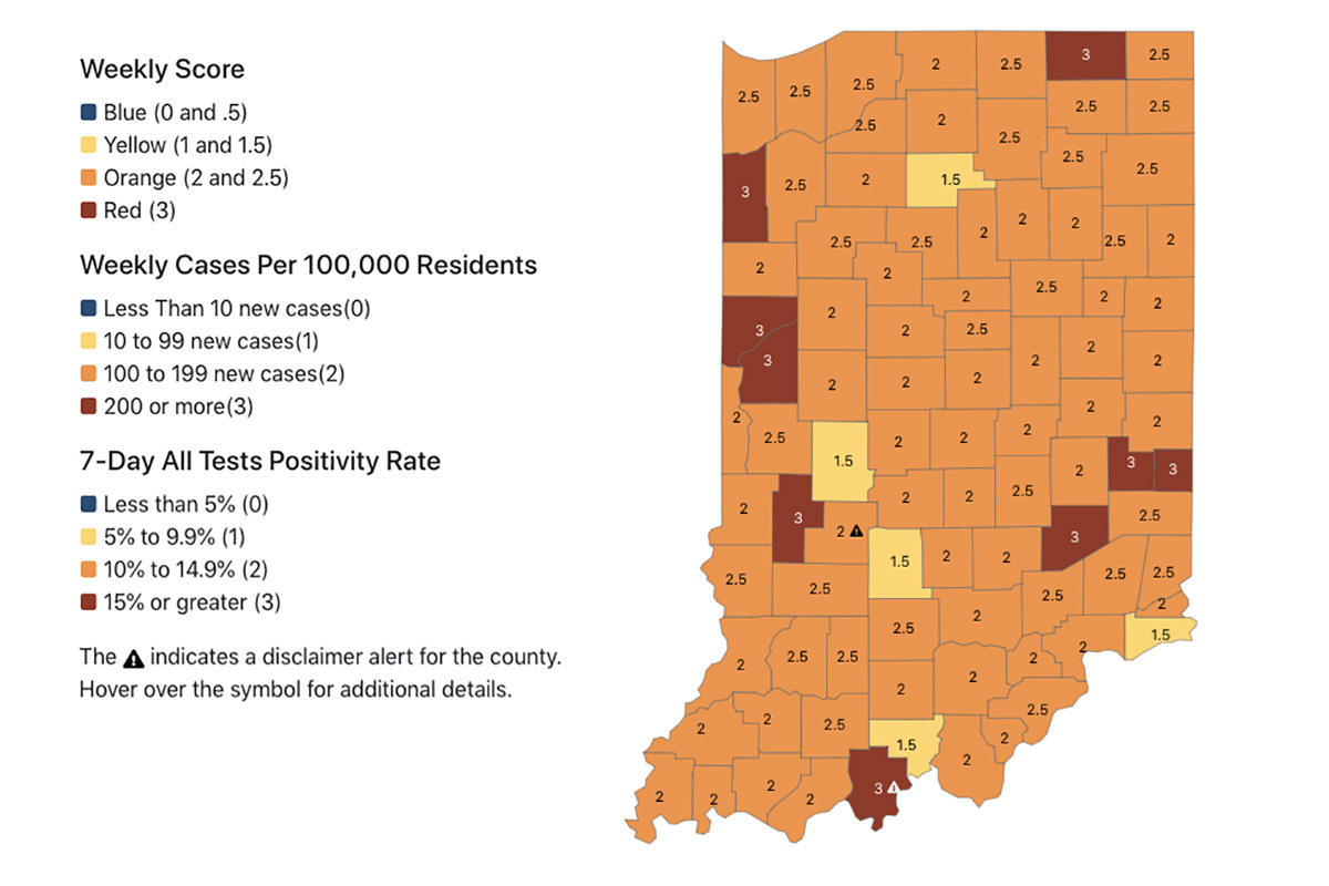 Holcomb Reimposes Limited Covid 19 Restrictions In Counties With Worsening Spread News Indiana Public Media