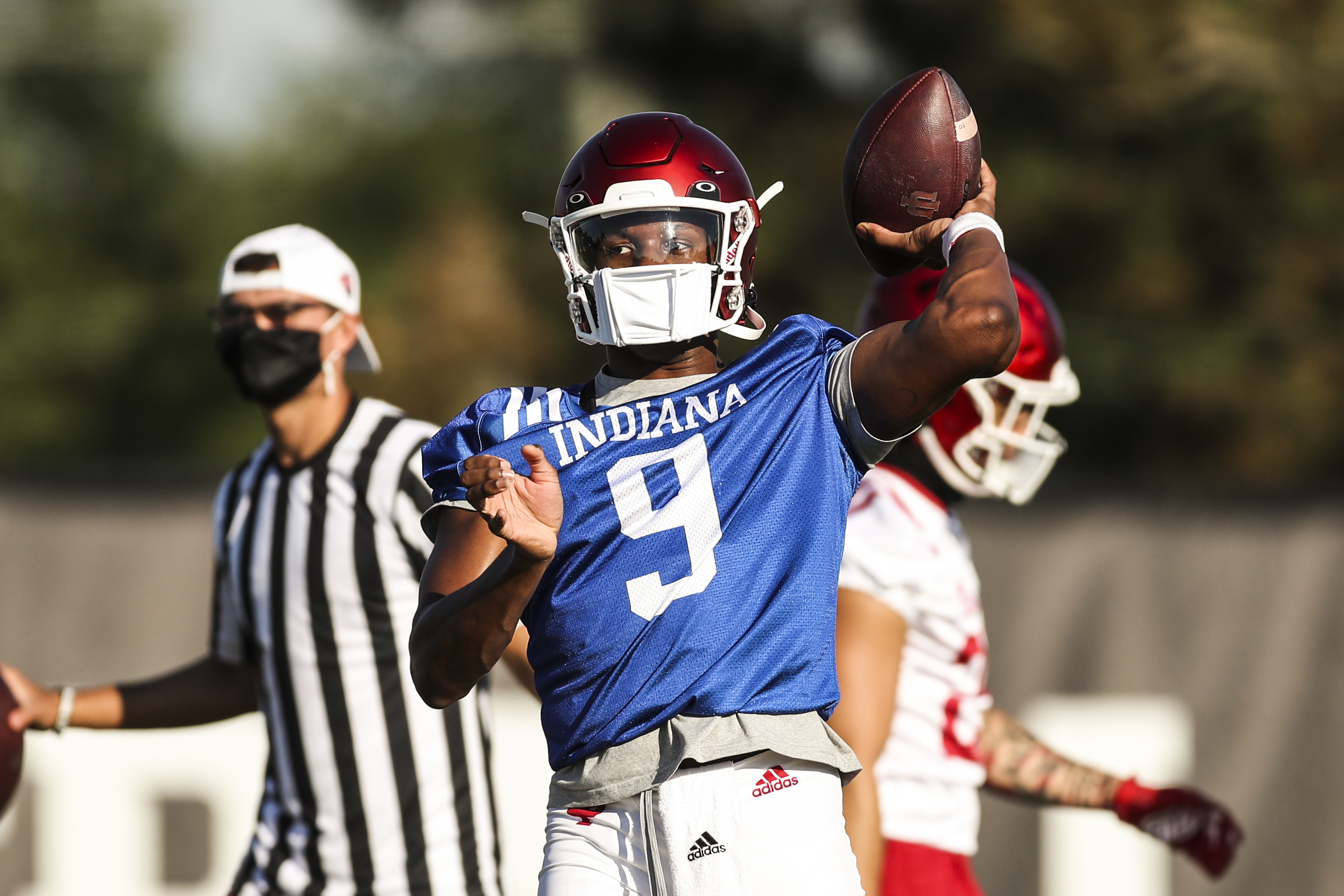 Indiana quarterback Michael Penix at practice