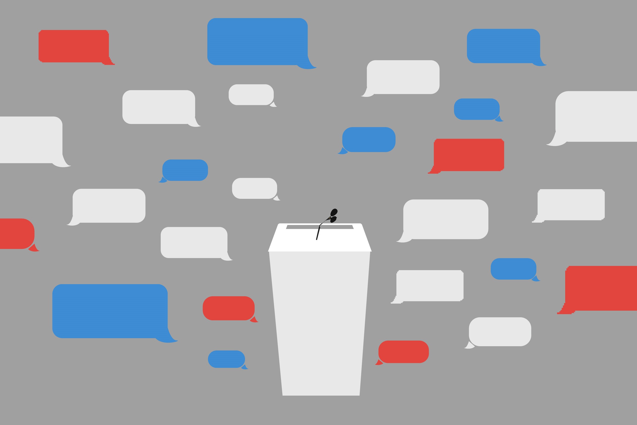 An election debate graphic from NPR.