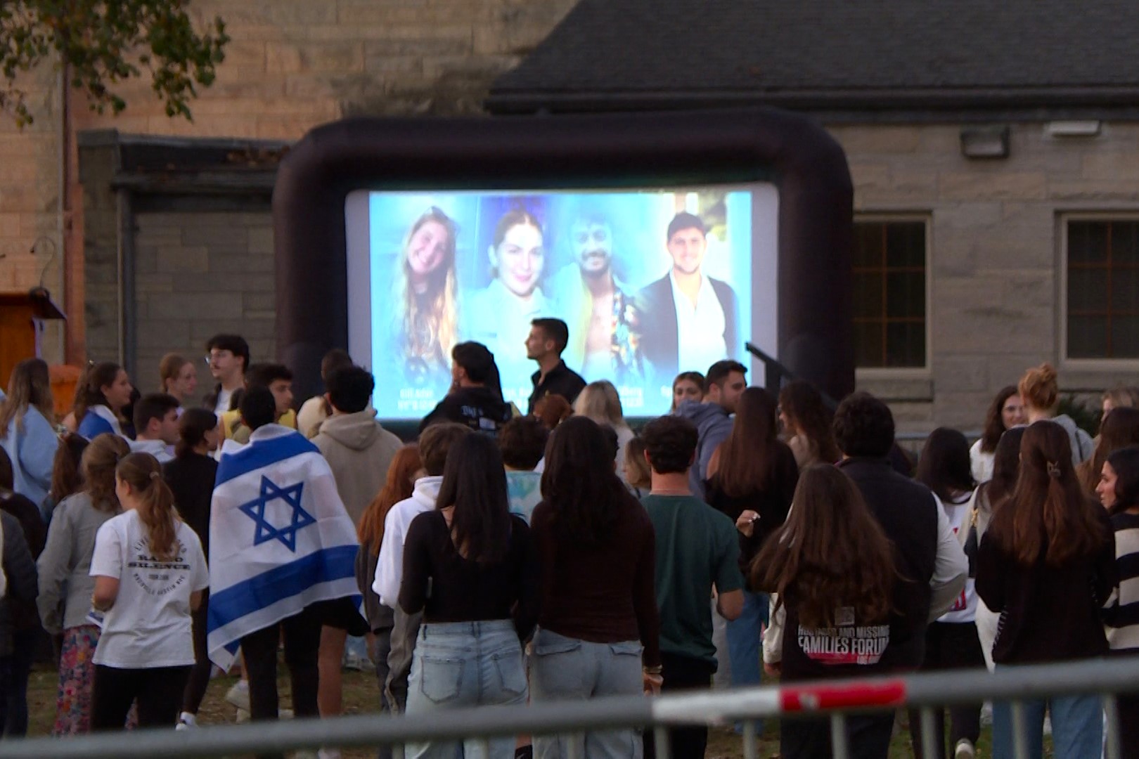 Oct. 7 memorial for Israel crowd