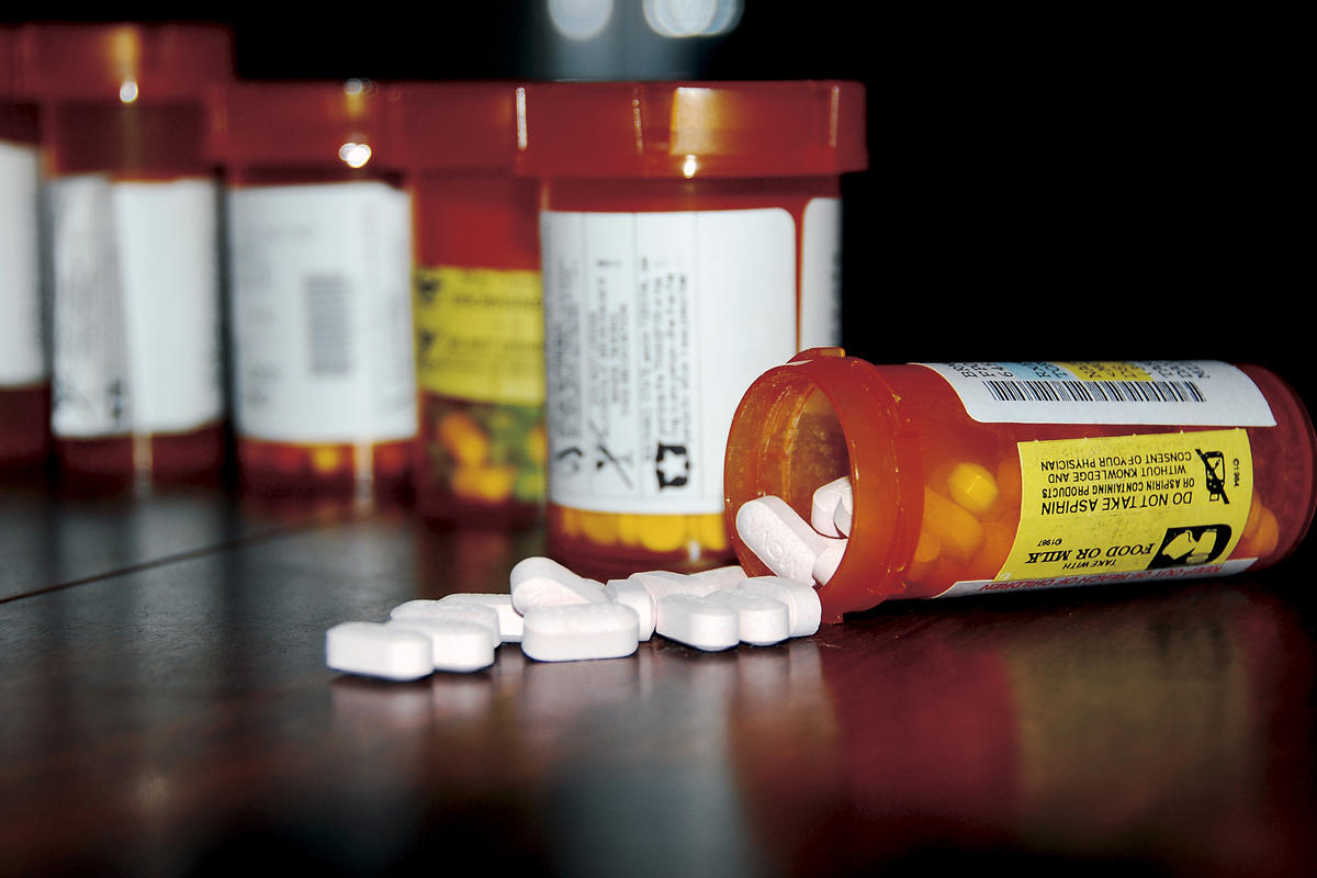 A stock image of prescription pill bottles.