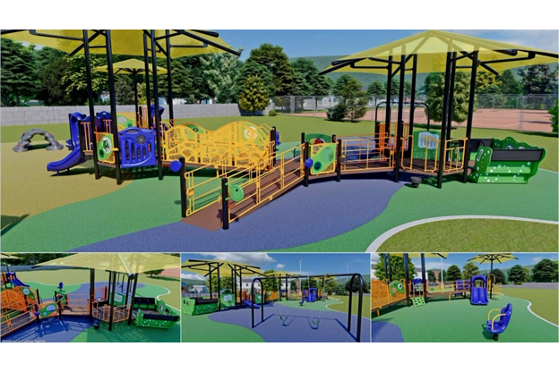 The plans include an all-accessible playground gym, where a child in a wheelchair, walker or crutches can enter the gym.