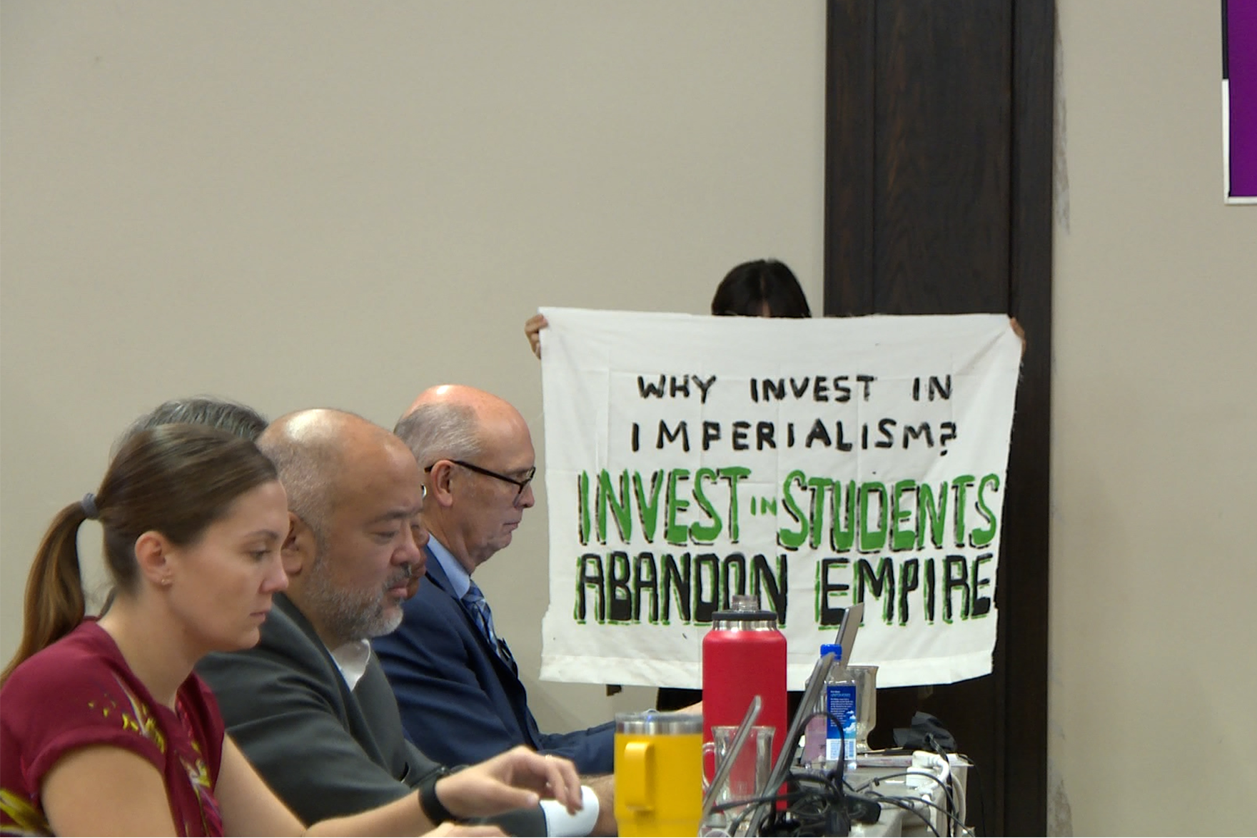 Board of Trustees protesters