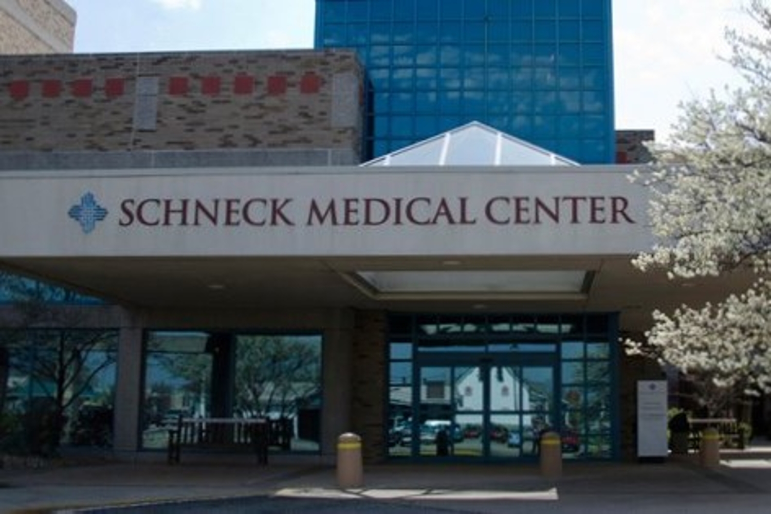 The entrance to Schneck Medical Center in Seymour.