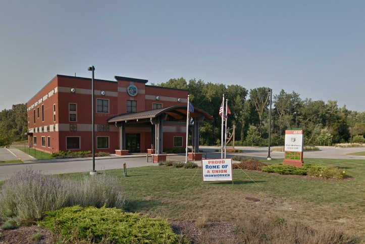The headquarters of Iron Workers Local #395 in Portage, Indiana.