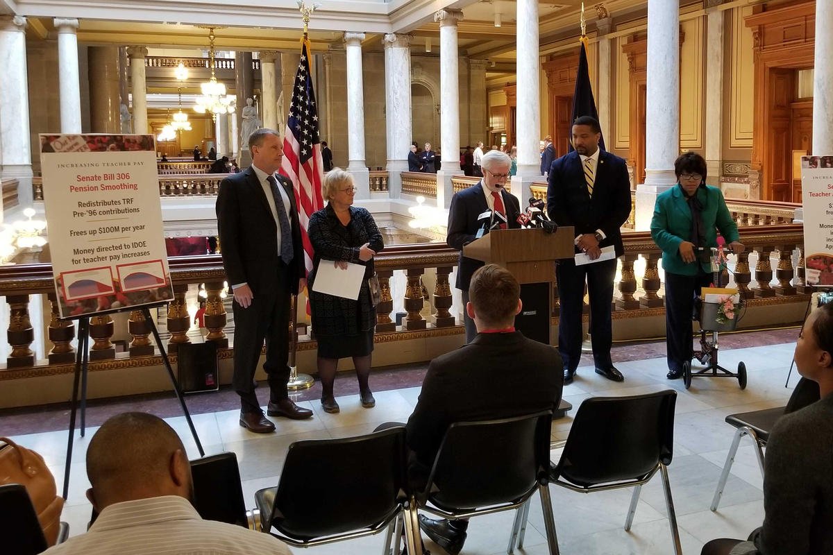 Senate Democrats discuss their proposals to increase teacher pay in the 2020 session