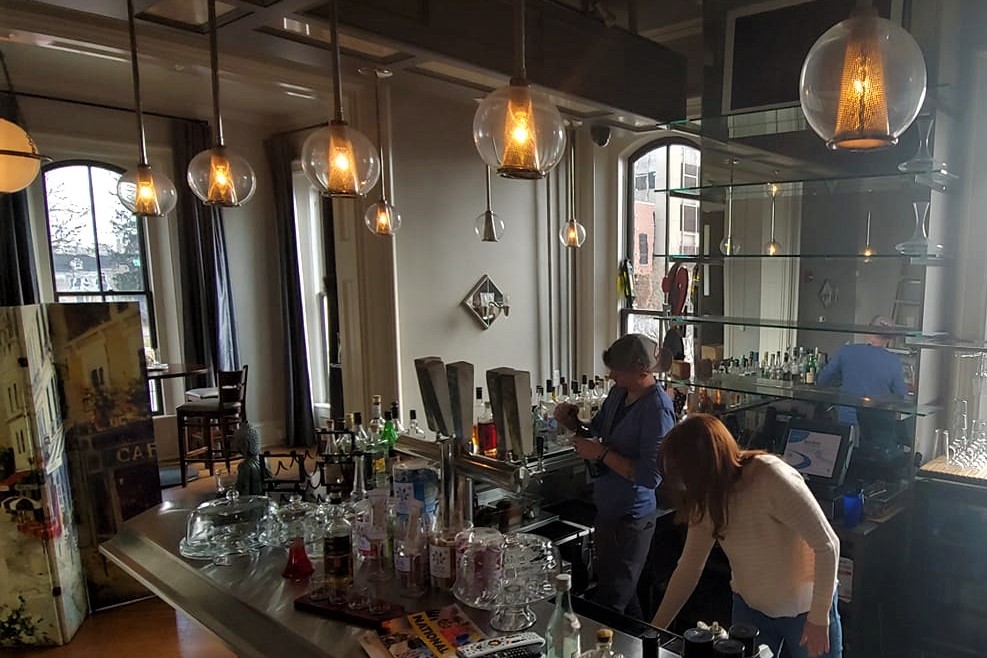 The inside of The Standard Grain restaurant in Bloomington.