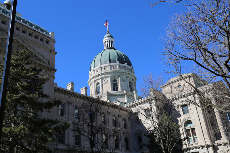 The Indiana Statehouse in Indianapolis, Indiana.