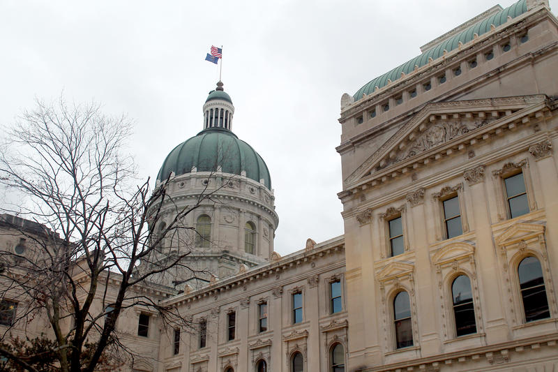 statehouse in winter