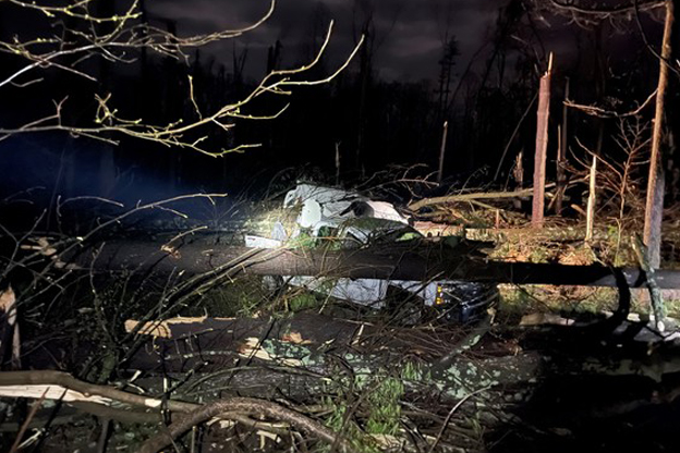 Severe storm aftermath at McCormick’s Creek State Park.