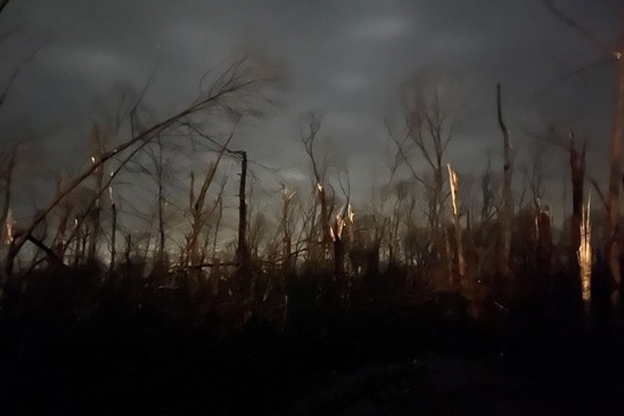 Damage after Friday's severe weather at McCormick's Creek State Park.