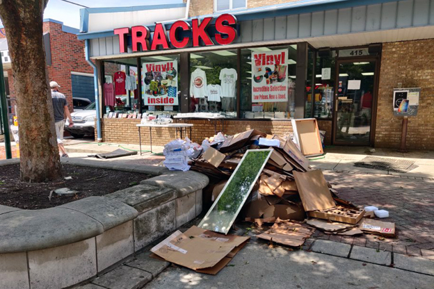 Flooding damage on Kirkwood Ave.