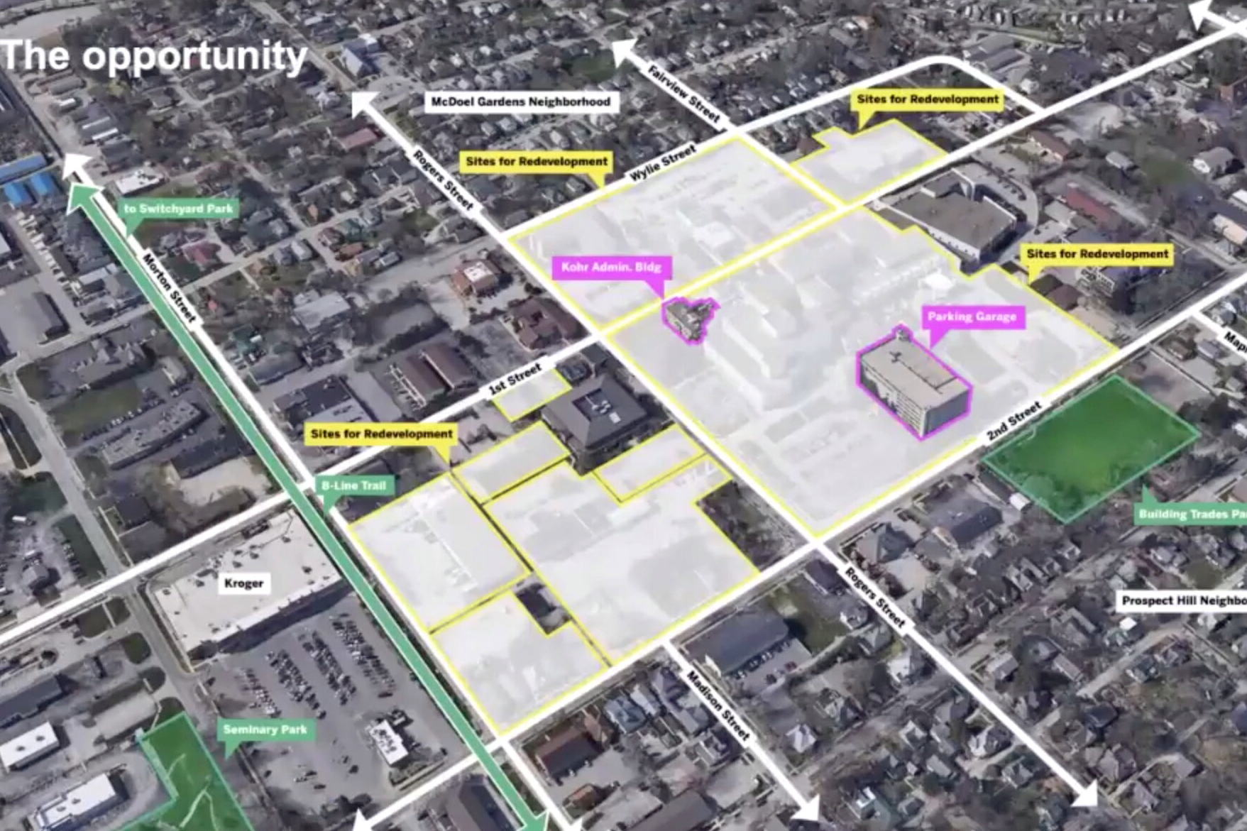 A three-dimensional layout of the IU Health Bloomington Site.