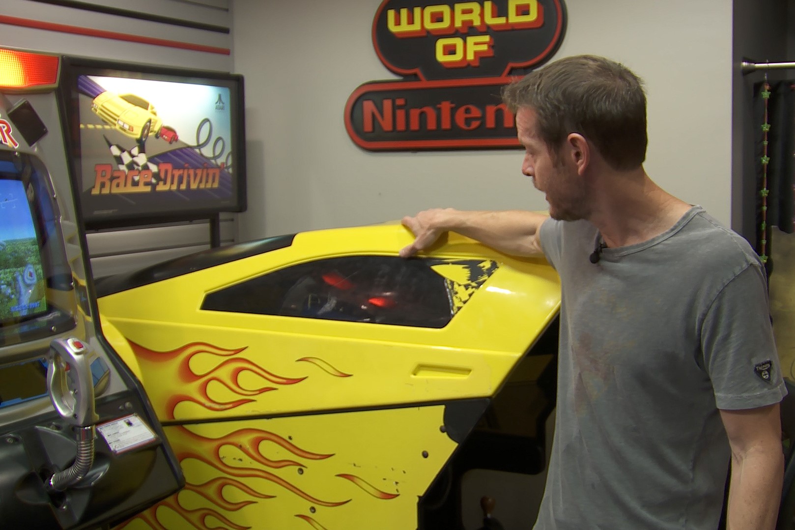 Bedford orthodontist and arcade game enthusiast Tod Curtis shows off his home collection of arcade games.