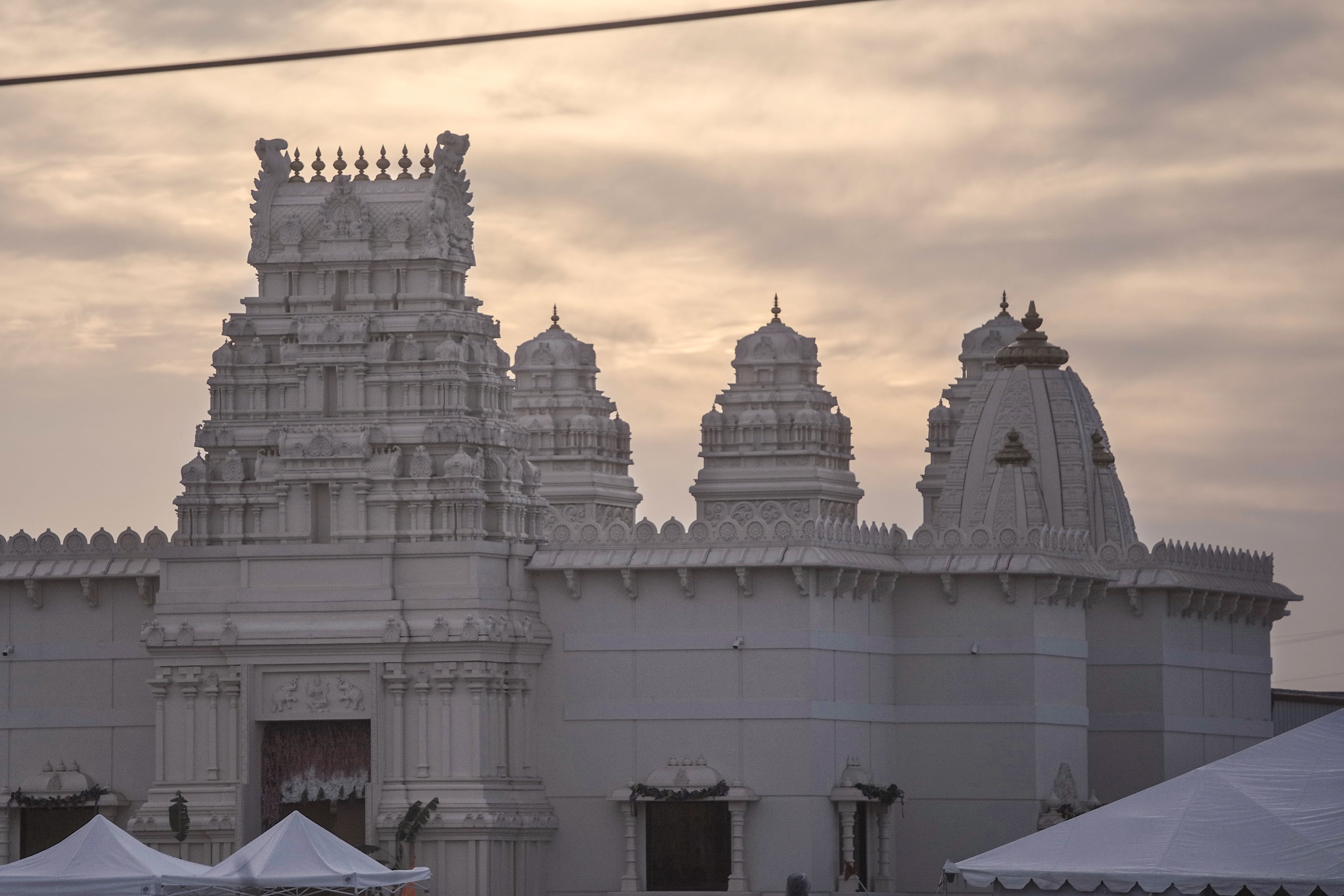 The newly constructed Hindu temple in Newburgh