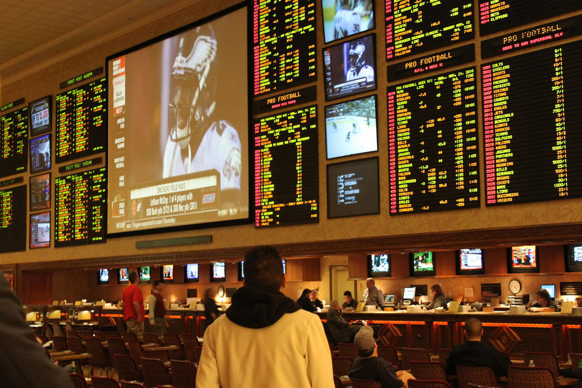 Sports betting at a Las Vegas casino.