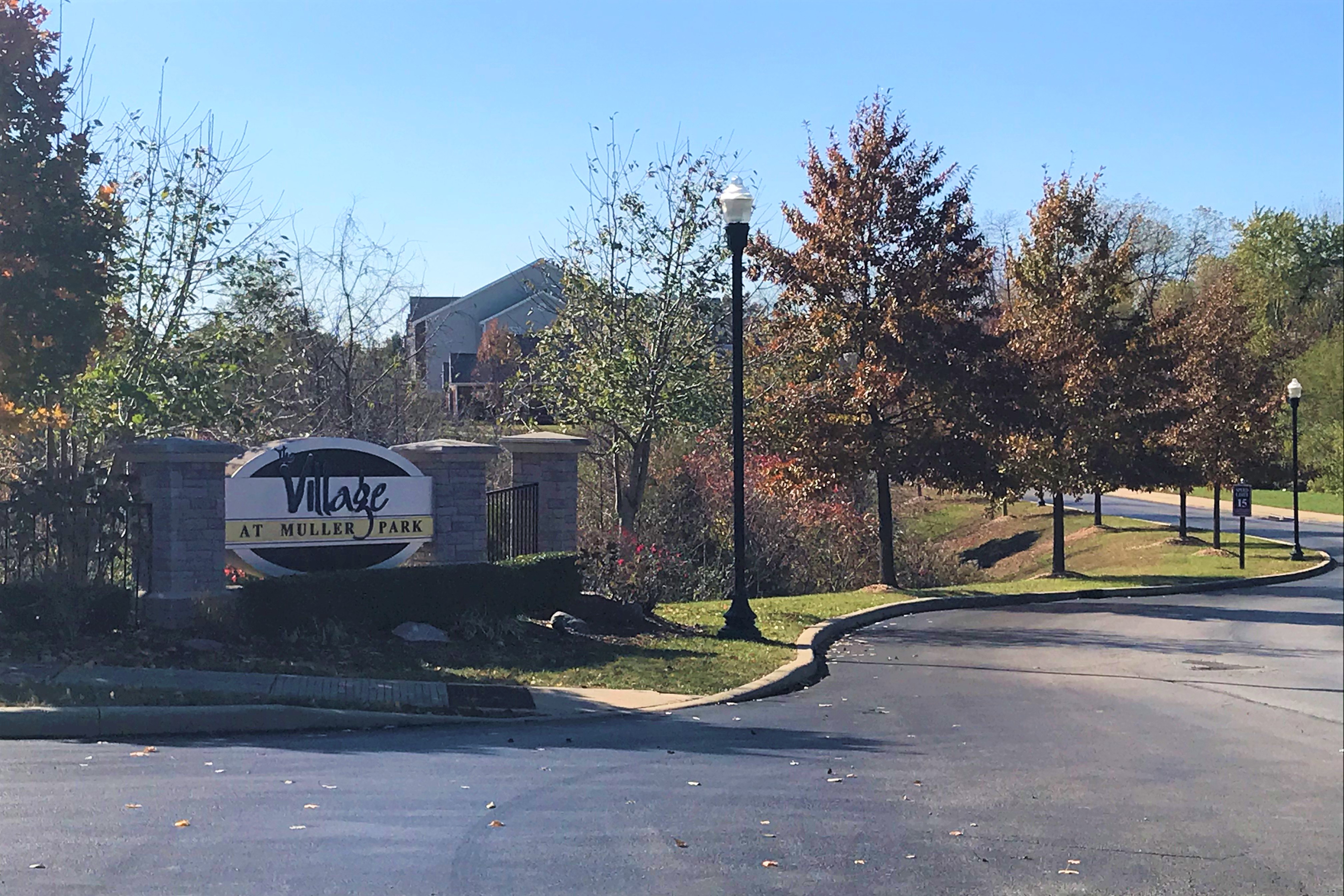 The entrance to the Village at Muller Park, a Bloomington apartment complex. Nov. 1, 2019.