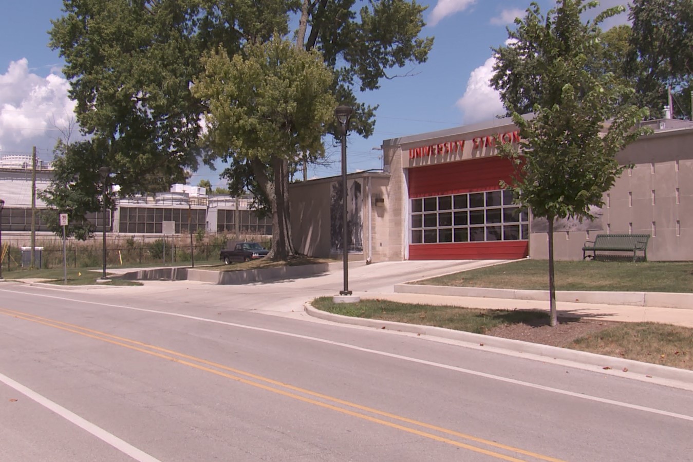 The fire station on Woodlawn Ave. on IU's campus, August 2019.