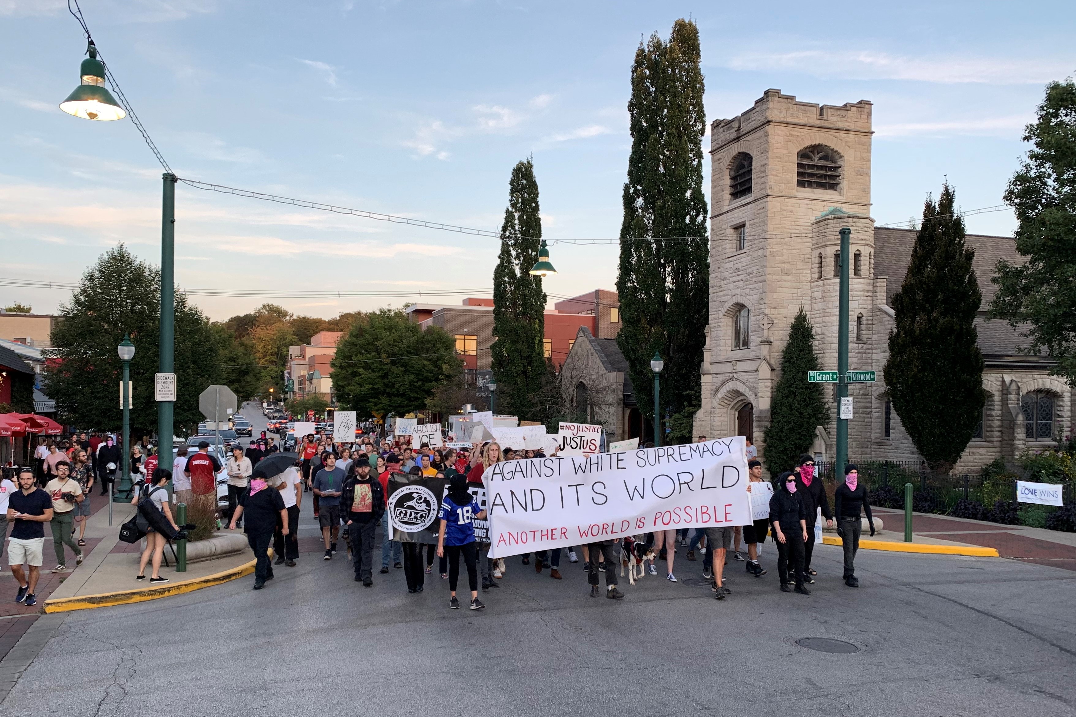 Marchers at YDSA's March Against White Supremacy, Sept. 7 2019.