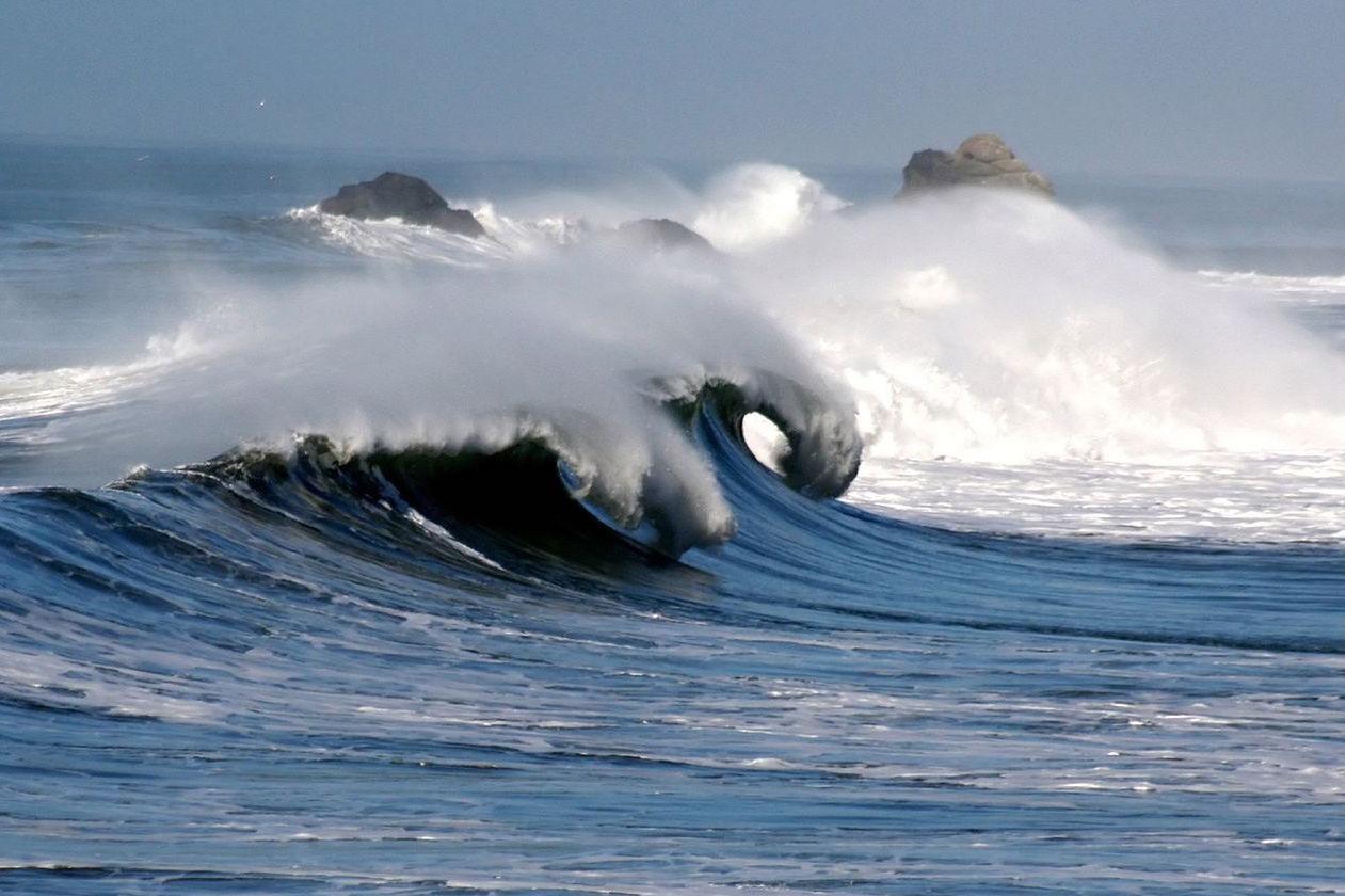 Wave in the ocean.