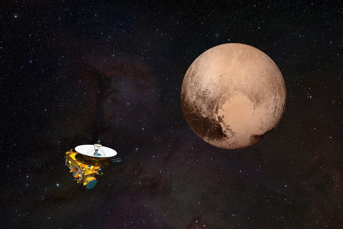 New Horizons spacecraft and Pluto Elements of this image furnished by NASA