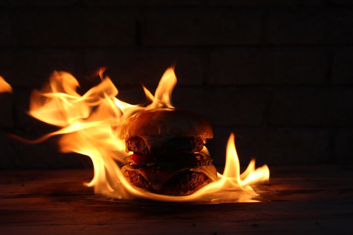 Burger on Fire