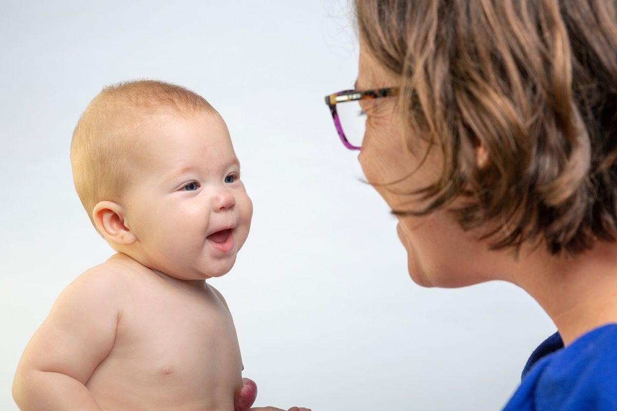 6 month with mother