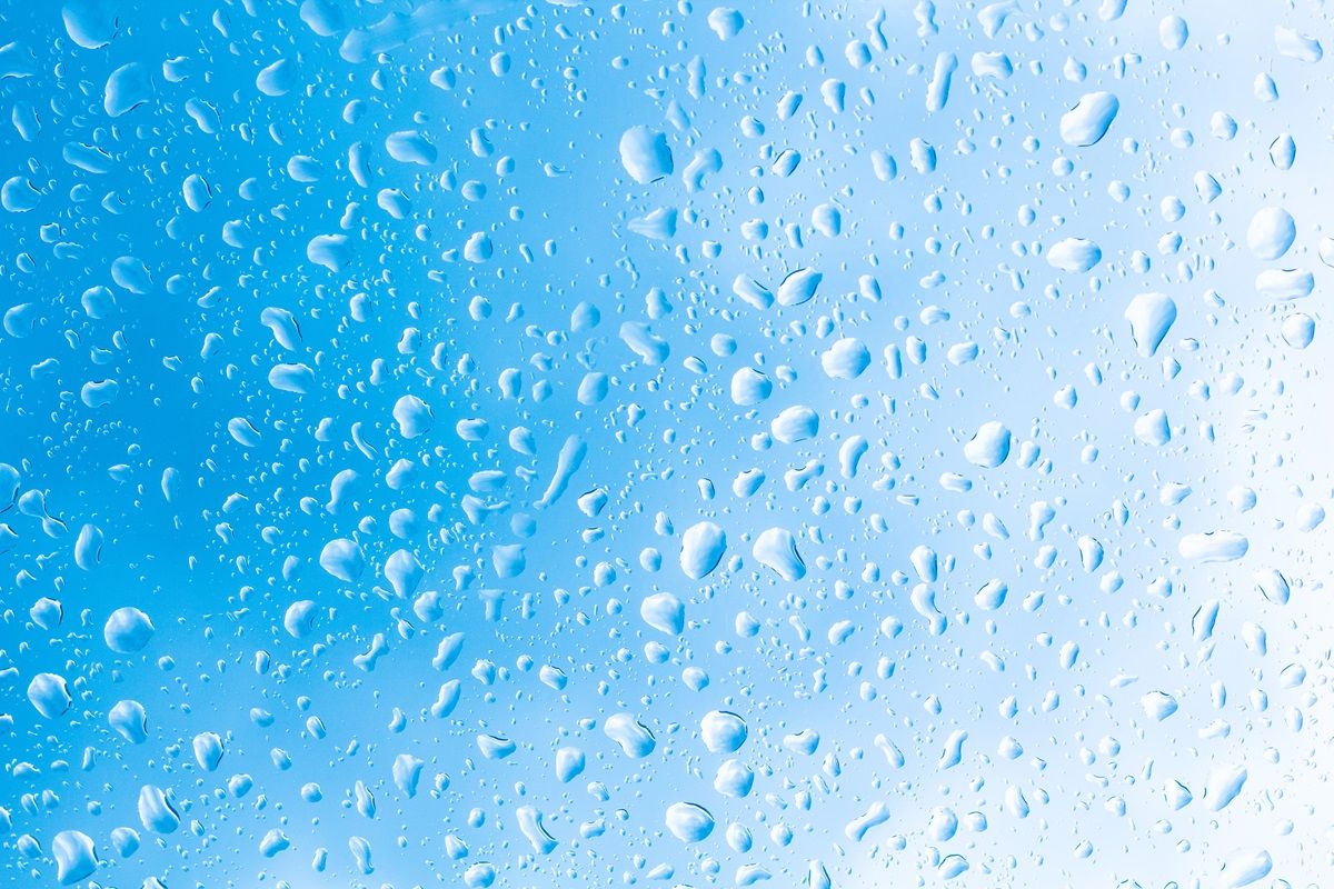 water drops on glass