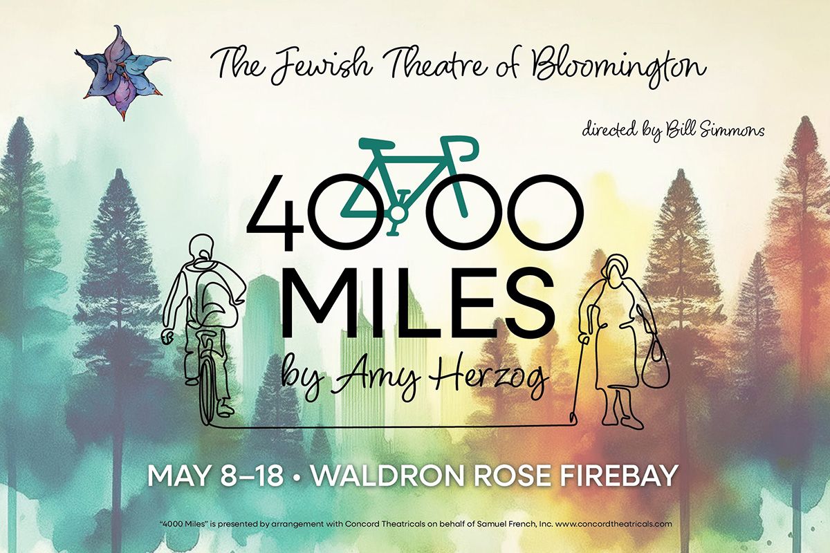 Poster for Jewish Theatre of Bloomington's 4000 Miles
