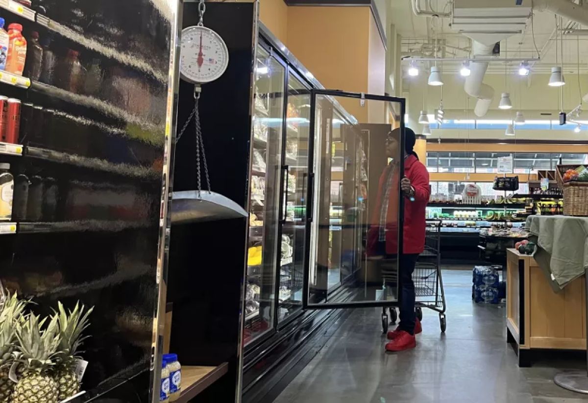 Shopper in a market