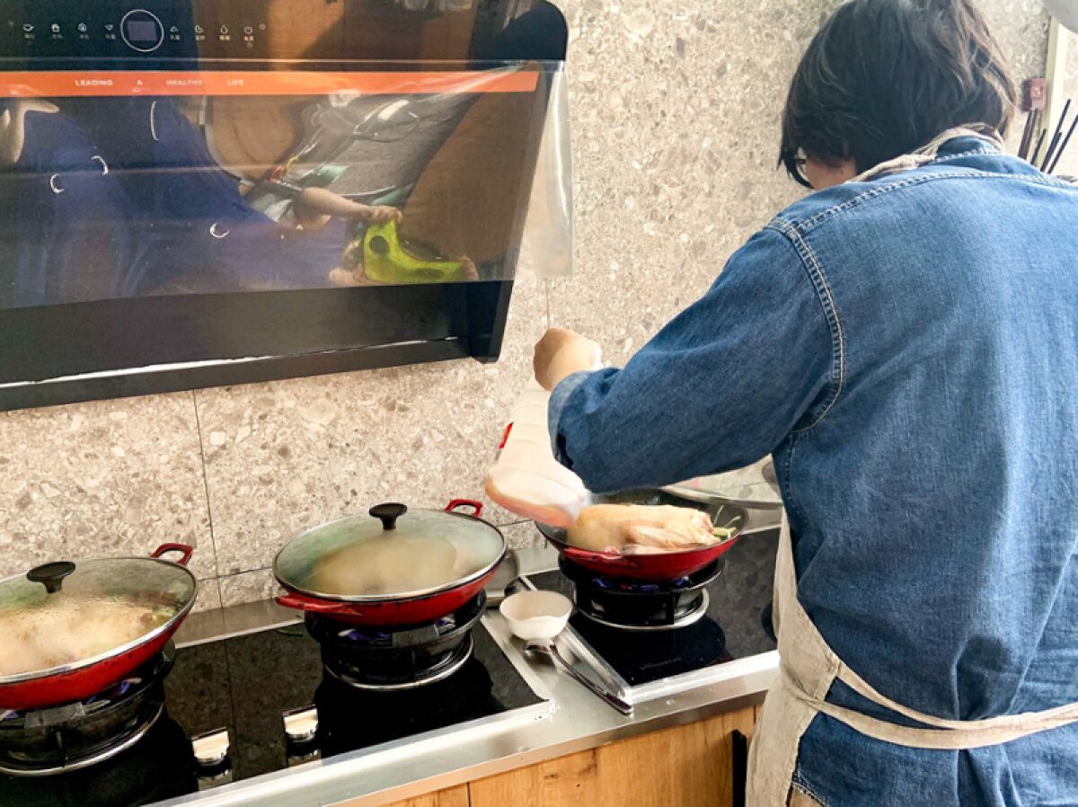 Chef Peter preparing duck